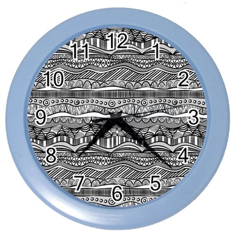 Ethno Seamless Pattern Color Wall Clock from ArtsNow.com Front