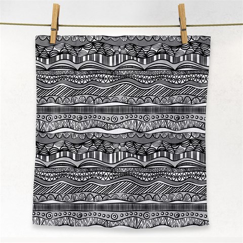 Ethno Seamless Pattern Face Towel from ArtsNow.com Front