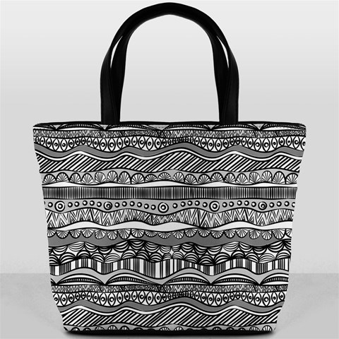 Ethno Seamless Pattern Bucket Bag from ArtsNow.com Front