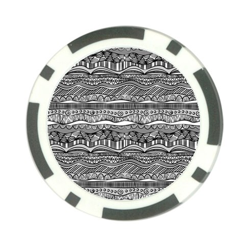 Ethno Seamless Pattern Poker Chip Card Guard (10 pack) from ArtsNow.com Front