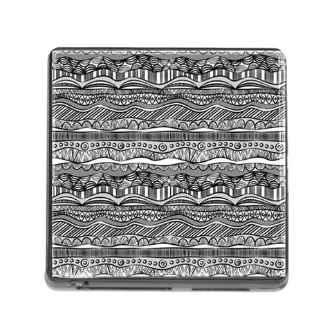 Ethno Seamless Pattern Memory Card Reader (Square 5 Slot) from ArtsNow.com Front