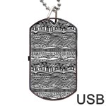 Ethno Seamless Pattern Dog Tag USB Flash (One Side)