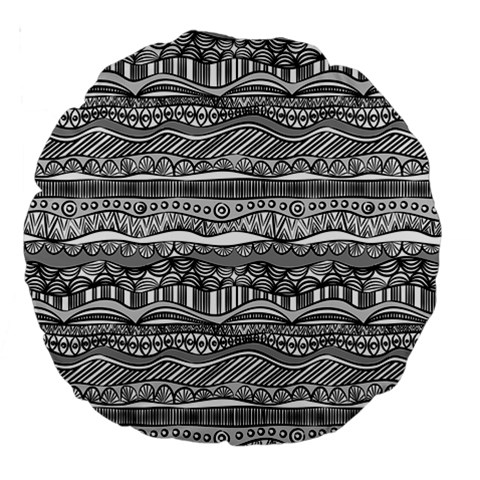 Ethno Seamless Pattern Large 18  Premium Round Cushions from ArtsNow.com Back