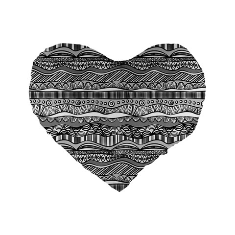 Ethno Seamless Pattern Standard 16  Premium Heart Shape Cushions from ArtsNow.com Front