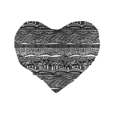 Ethno Seamless Pattern Standard 16  Premium Heart Shape Cushions from ArtsNow.com Back