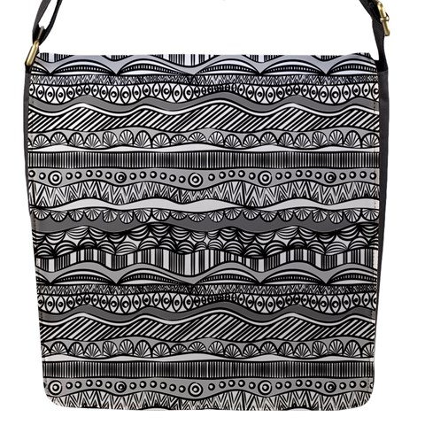 Ethno Seamless Pattern Flap Closure Messenger Bag (S) from ArtsNow.com Front