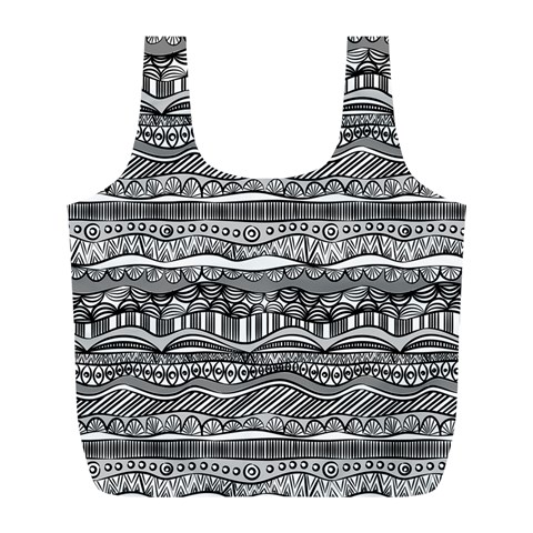 Ethno Seamless Pattern Full Print Recycle Bag (L) from ArtsNow.com Front