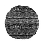 Ethno Seamless Pattern Standard 15  Premium Flano Round Cushions