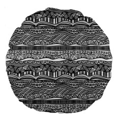 Ethno Seamless Pattern Large 18  Premium Flano Round Cushions from ArtsNow.com Back