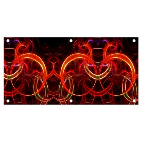 Background Fractal Abstract Banner and Sign 4  x 2  from ArtsNow.com Front