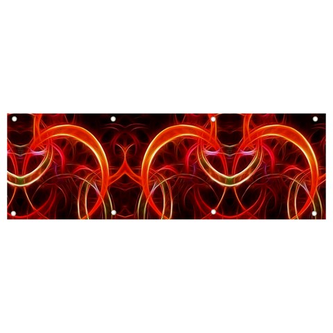 Background Fractal Abstract Banner and Sign 9  x 3  from ArtsNow.com Front