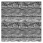 Ethno Seamless Pattern Square Satin Scarf (36  x 36 )
