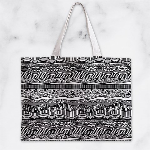 Ethno Seamless Pattern Zipper Mini Tote Bag from ArtsNow.com Front