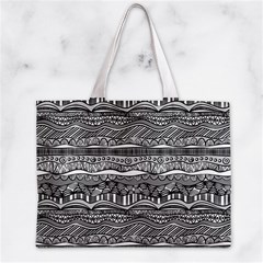 Ethno Seamless Pattern Zipper Mini Tote Bag from ArtsNow.com Back