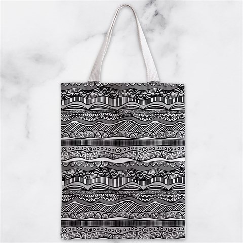 Ethno Seamless Pattern Zipper Classic Tote Bag from ArtsNow.com Front