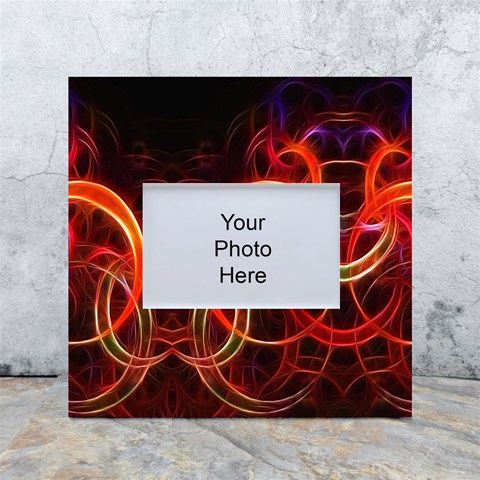 Background Fractal Abstract White Box Photo Frame 4  x 6  from ArtsNow.com Front
