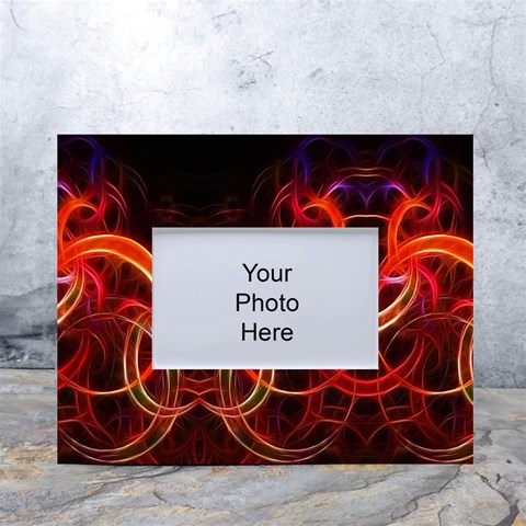 Background Fractal Abstract White Tabletop Photo Frame 4 x6  from ArtsNow.com Front