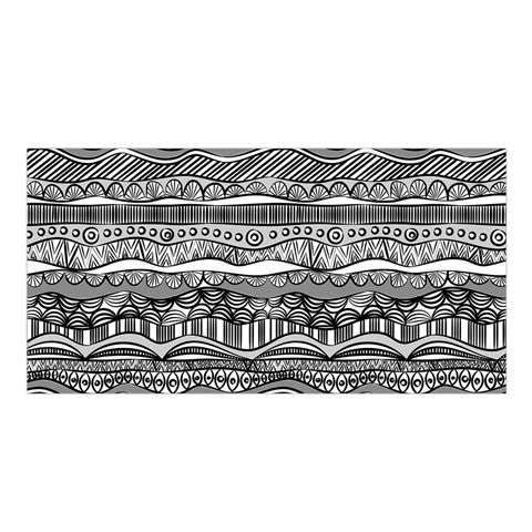 Ethno Seamless Pattern Satin Shawl 45  x 80  from ArtsNow.com Front