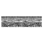 Ethno Seamless Pattern Oblong Satin Scarf (16  x 60 )