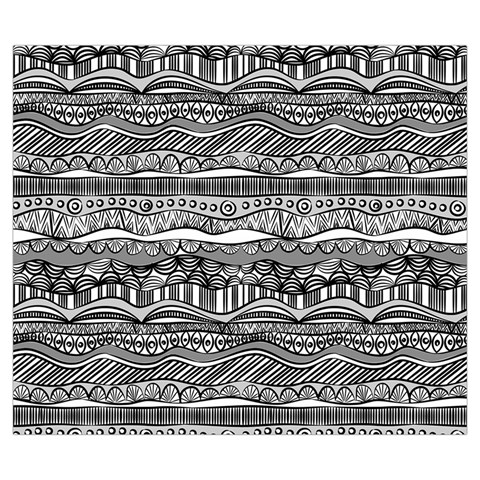 Ethno Seamless Pattern Zipper Large Tote Bag from ArtsNow.com Back