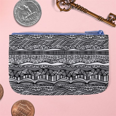 Ethno Seamless Pattern Large Coin Purse from ArtsNow.com Back