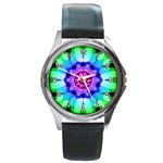 Ornament Kaleidoscope Round Metal Watch