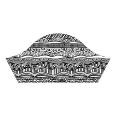 Ethno Seamless Pattern Cotton Crop Top from ArtsNow.com Right Sleeve