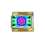 Ornament Kaleidoscope Gold Trim Italian Charm (9mm)
