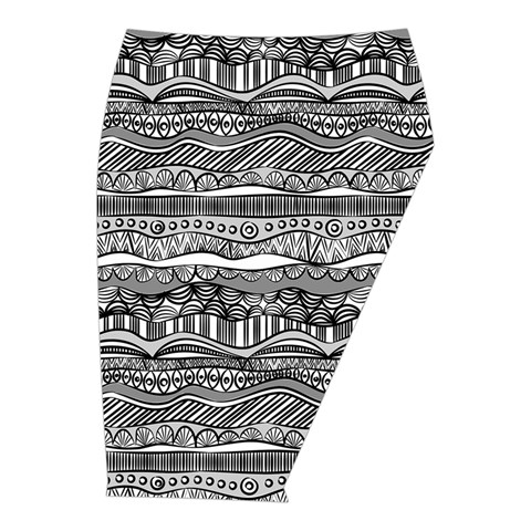 Ethno Seamless Pattern Midi Wrap Pencil Skirt from ArtsNow.com  Front Right 