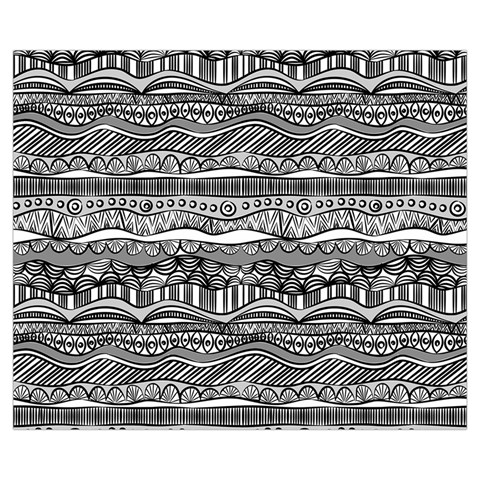 Ethno Seamless Pattern Zipper Medium Tote Bag from ArtsNow.com Back