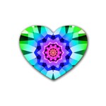 Ornament Kaleidoscope Rubber Heart Coaster (4 pack)