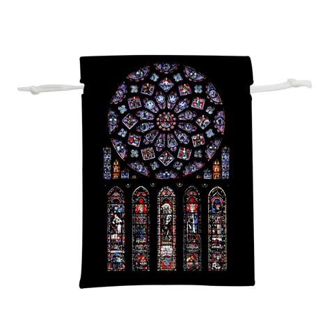 Rosette Cathedral Lightweight Drawstring Pouch (L) from ArtsNow.com Front