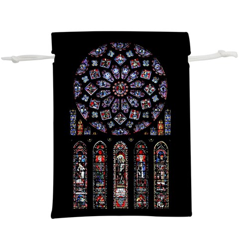 Rosette Cathedral Lightweight Drawstring Pouch (XL) from ArtsNow.com Front