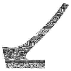 Ethno Seamless Pattern Cross Back Hipster Bikini Set from ArtsNow.com Back Left