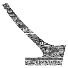 Ethno Seamless Pattern Cross Back Hipster Bikini Set from ArtsNow.com Back Right