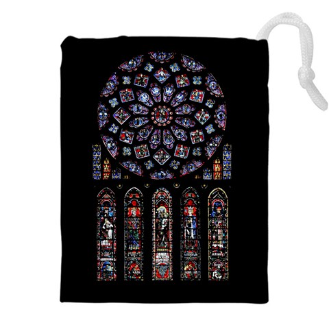 Rosette Cathedral Drawstring Pouch (4XL) from ArtsNow.com Front