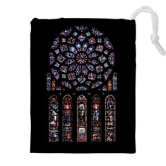 Rosette Cathedral Drawstring Pouch (4XL) from ArtsNow.com Front