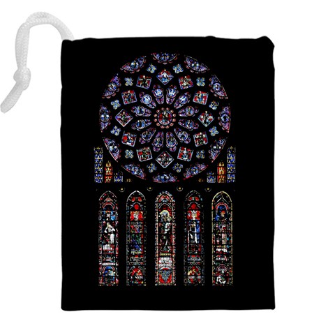 Rosette Cathedral Drawstring Pouch (4XL) from ArtsNow.com Back