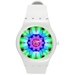 Ornament Kaleidoscope Round Plastic Sport Watch (M)