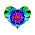 Ornament Kaleidoscope Standard 16  Premium Heart Shape Cushions