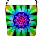 Ornament Kaleidoscope Flap Closure Messenger Bag (L)
