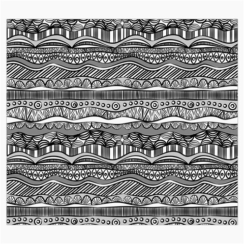 Ethno Seamless Pattern Roll Up Canvas Pencil Holder (S) from ArtsNow.com Front