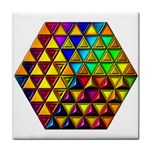 Cube Diced Tile Background Image Tile Coaster