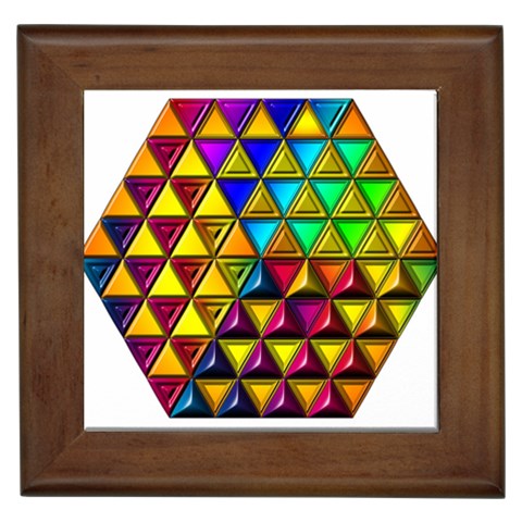 Cube Diced Tile Background Image Framed Tile from ArtsNow.com Front