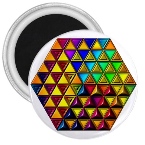 Cube Diced Tile Background Image 3  Magnets from ArtsNow.com Front