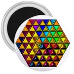 Cube Diced Tile Background Image 3  Magnets