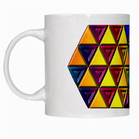Cube Diced Tile Background Image White Mug from ArtsNow.com Left