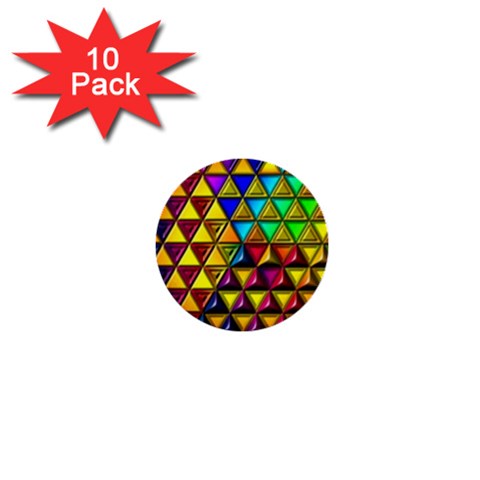 Cube Diced Tile Background Image 1  Mini Buttons (10 pack)  from ArtsNow.com Front