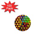 Cube Diced Tile Background Image 1  Mini Magnets (100 pack) 