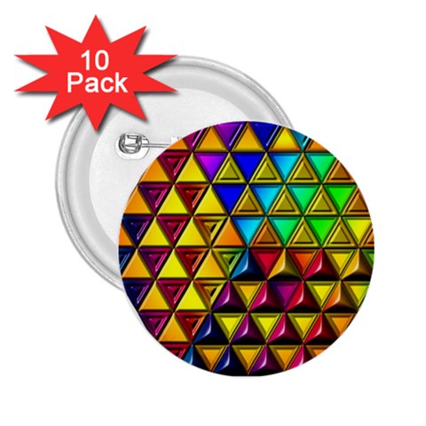 Cube Diced Tile Background Image 2.25  Buttons (10 pack)  from ArtsNow.com Front